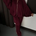 Fermuarlı Salaş Yarasa Takım Bordo