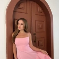 Fırfır Detaylı Askılı Elbise Pembe