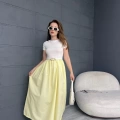 Garnili Prenses Elbise Sarı