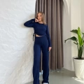 Gofre Kumaş Daily Glow Takım Lacivert