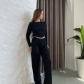 Gofre Kumaş Daily Glow Takım Siyah