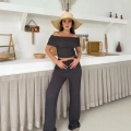 Gofre Kumaş Madonna Takım Gri