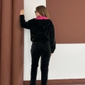 Kapüşonlu Aksesuar Detaylı Eşofman Takım Pembe-Siyah