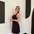 Kare Yaka Boyundan Bağlamalı Mini Çan Elbise Kahve