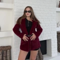 Kemer Detaylı Yumoş Ceket Bordo