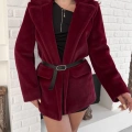 Kemer Detaylı Yumoş Ceket Bordo