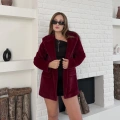 Kemer Detaylı Yumoş Ceket Bordo