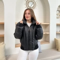 Kısa Şişme Cool Mont Siyah