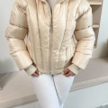 Kısa Şişme Cool Mont Krem