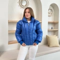 Kısa Şişme Cool Mont Mavi