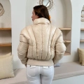 Kısa Şişme Cool Mont Krem