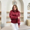 Kısa Şişme Cool Mont Bordo