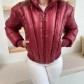 Kısa Şişme Cool Mont Bordo
