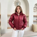 Kısa Şişme Cool Mont Bordo