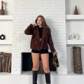 Kısa Street Luxe Kaşe Kaban Antrasit