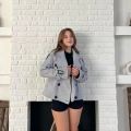 Kısa Street Luxe Kaşe Kaban Gri