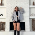 Kısa Street Luxe Kaşe Kaban Gri