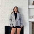 Kısa Street Luxe Kaşe Kaban Gri
