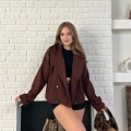 Kısa Street Luxe Kaşe Kaban Kahverengi