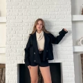 Kısa Street Luxe Kaşe Kaban Siyah