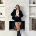 Kısa Street Luxe Kaşe Kaban Siyah