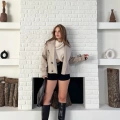 Kısa Street Luxe Kaşe Kaban Krem