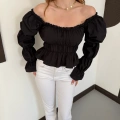 Madonna Yaka Poplin Kumaş Bluz Siyah