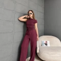 Omuz Detaylı Bürümcük Takım Bordo