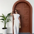 Omuz Vatkalı Bel Kuşaklı Premium Tulum Beyaz