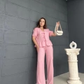 Önü Bağlamalı Karpuz Kol Takım Pembe