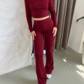 Parmak Geçirmeli Vibe Set Takım Bordo