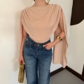 Pelerin Detaylı Body Suit Bej