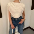 Pelerin Detaylı Body Suit Beyaz