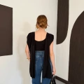 Pelerin Detaylı Body Suit Siyah