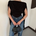 Pelerin Detaylı Body Suit Siyah