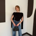 Pelerin Detaylı Body Suit Siyah