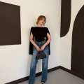 Pelerin Detaylı Body Suit Siyah