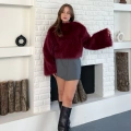 Peluş Kumaş Sweet Bordo