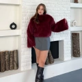 Peluş Kumaş Sweet Bordo