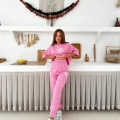 Pink Baskı Detaylı Eşofman Takımı