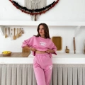 Pink Baskı Detaylı Eşofman Takımı