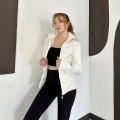 Range Kapüşonlu Şişme Mont Beyaz