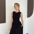 Sıfır Kol Basic Şalvar Tulum Siyah