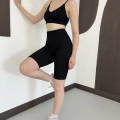 Spor Şort-Crop Takım Siyah