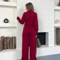 Taş/Işıltı İşlemeli Cool Casual Takım Bordo