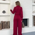 Taş/Işıltı İşlemeli Cool Casual Takım Bordo