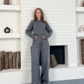 Taş/Işıltı İşlemeli Cool Casual Takım Gri