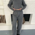 Taş/Işıltı İşlemeli Cool Casual Takım Gri