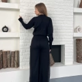 Taş/Işıltı İşlemeli Cool Casual Takım Siyah