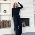 Taş/Işıltı İşlemeli Cool Casual Takım Siyah